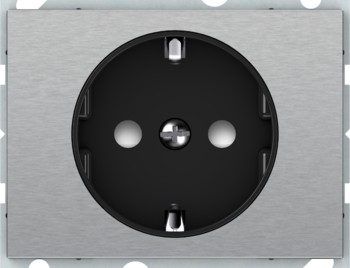 РОЗЕТКА с заземлением, со шторками, без рамки сталь - 4779101116731