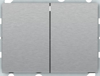 ВЫКЛЮЧАТЕЛЬ 2-клавишный, без рамки сталь