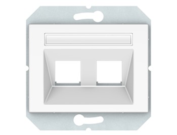 Центральная плостинка для 2-местной розетки RJ