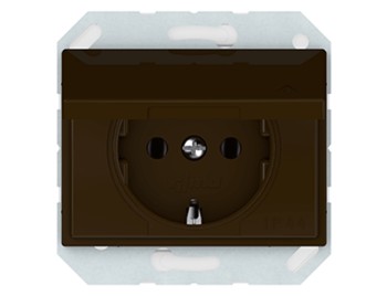 Розетка с заземлением, IP44,  без рамки