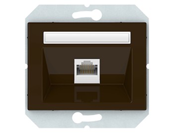 Kомпьютерная розетка RJ45, Тайвань без рамки, сандаловый