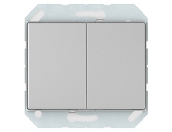 Выключатель, 2-клавишный IP44 без рамки