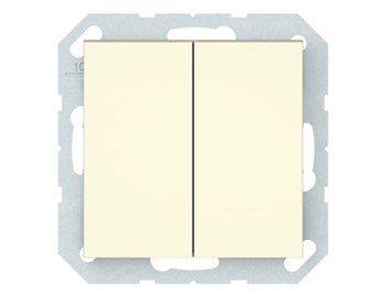 Выключатель, 2-клавишный  без рамки