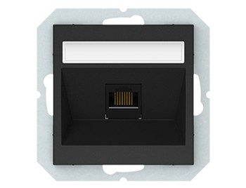 Kомпьютерная розетка RJ45, Тайвань без рамки, антрацит