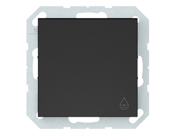 Кнопка без рамки, чёрная, квадратная