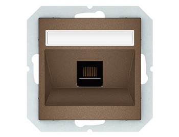 Kомпьютерная розетка RJ45, Тайвань без рамки, коричневая