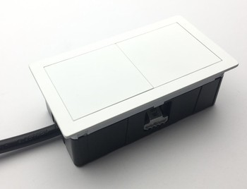 Электроустановочный модуль со сдвигающейся крышкой VersaHIT MONO (1 розетка 220V, белый)