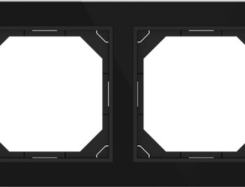 Рамка 2-местная из черного стикла