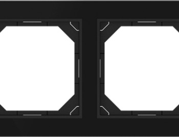 Рамка 4-местная из черного стикла