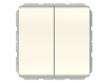 Выключатель, 2-клавишный без рамки
