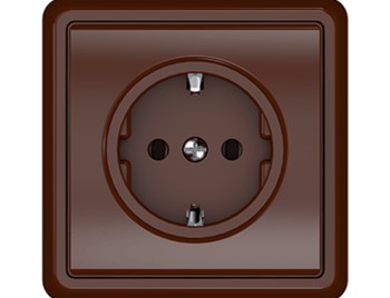 РОЗЕТКА с заземлением, с рамкой - 4779101113037