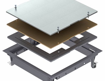 Лючок ревизионный ZES9-2 U (люк напольный съемный, полиамид, черный)